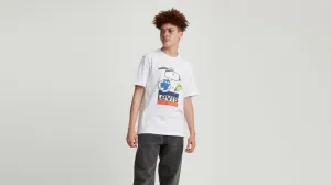 16143-0080 Levi's Premium SS Relaxed Fit Logo Torch Snoopy Tee