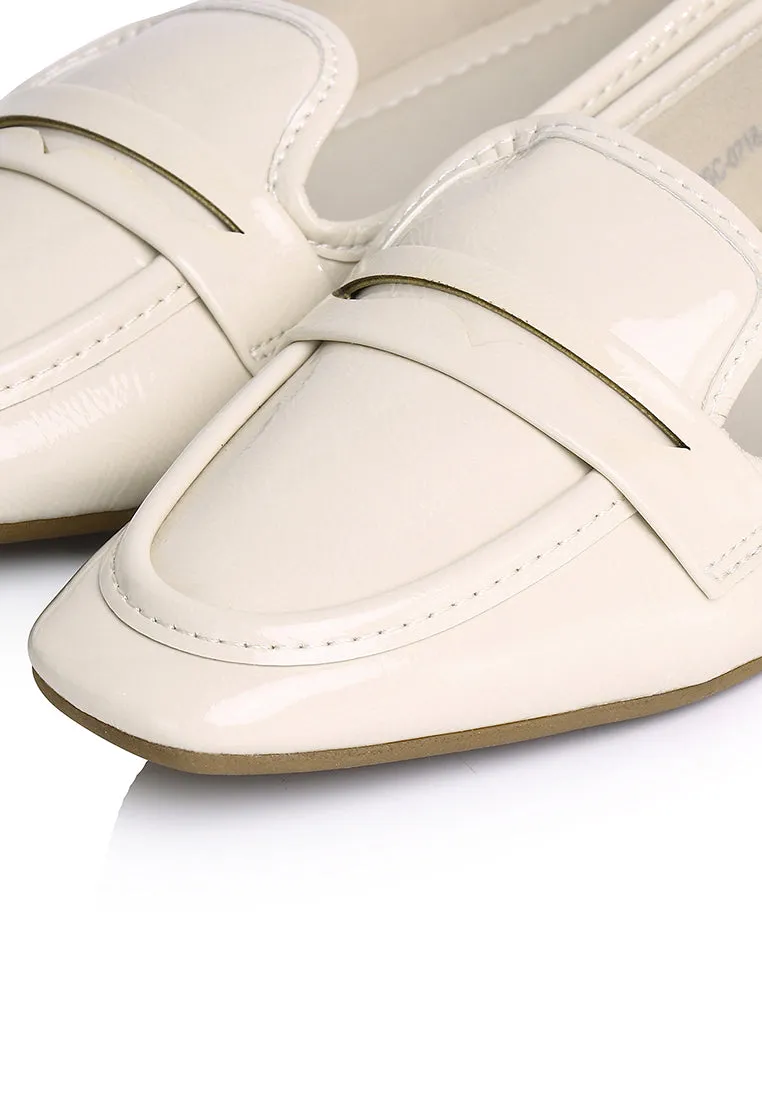 Addison Patent Casual Loafers (White)