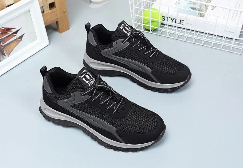 Adjustable Graphic Mesh Sneakers with Almond Toe for Women