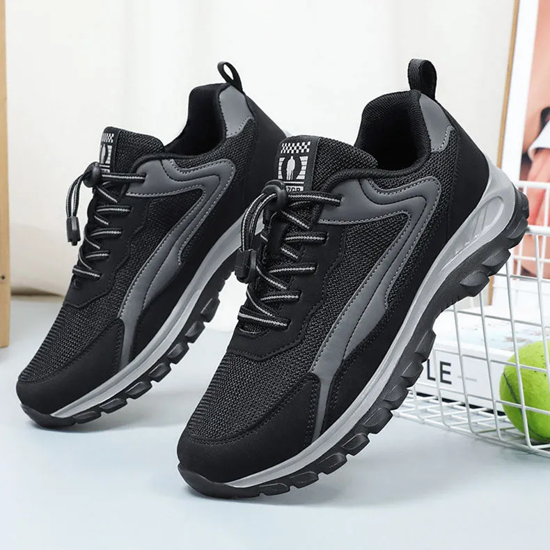 Adjustable Graphic Mesh Sneakers with Almond Toe for Women