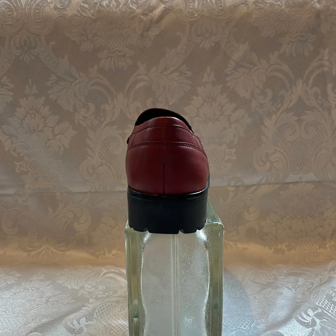 ARA DEWITT CHILI RED LEATHER LOAFER