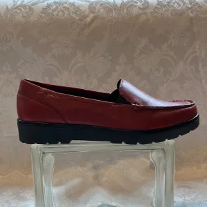 ARA DEWITT CHILI RED LEATHER LOAFER