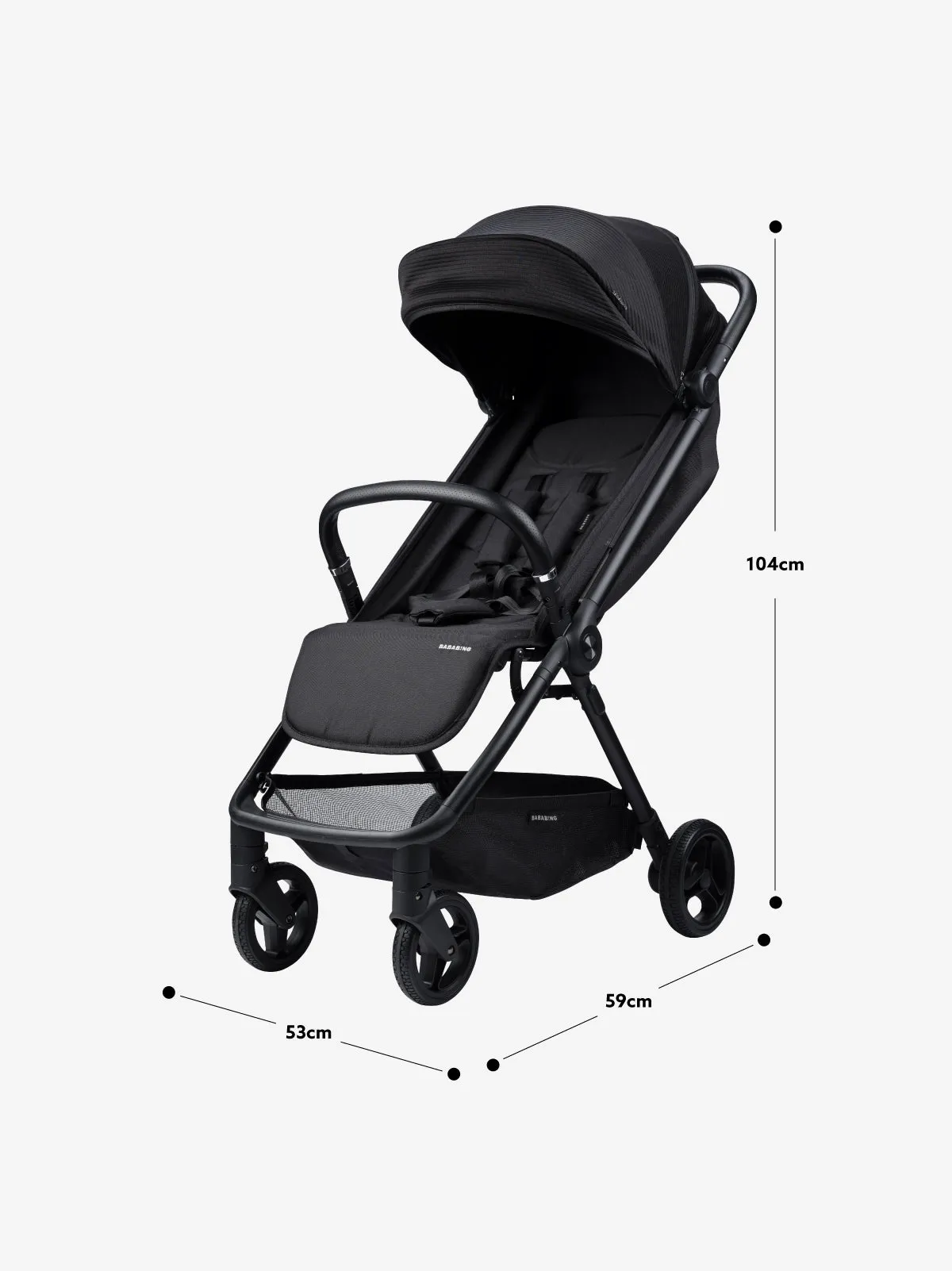 Auto Fold Compact Stroller - Almond