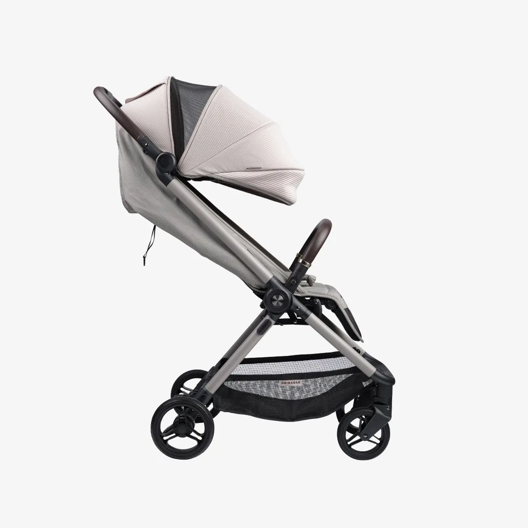 Auto Fold Compact Stroller - Almond
