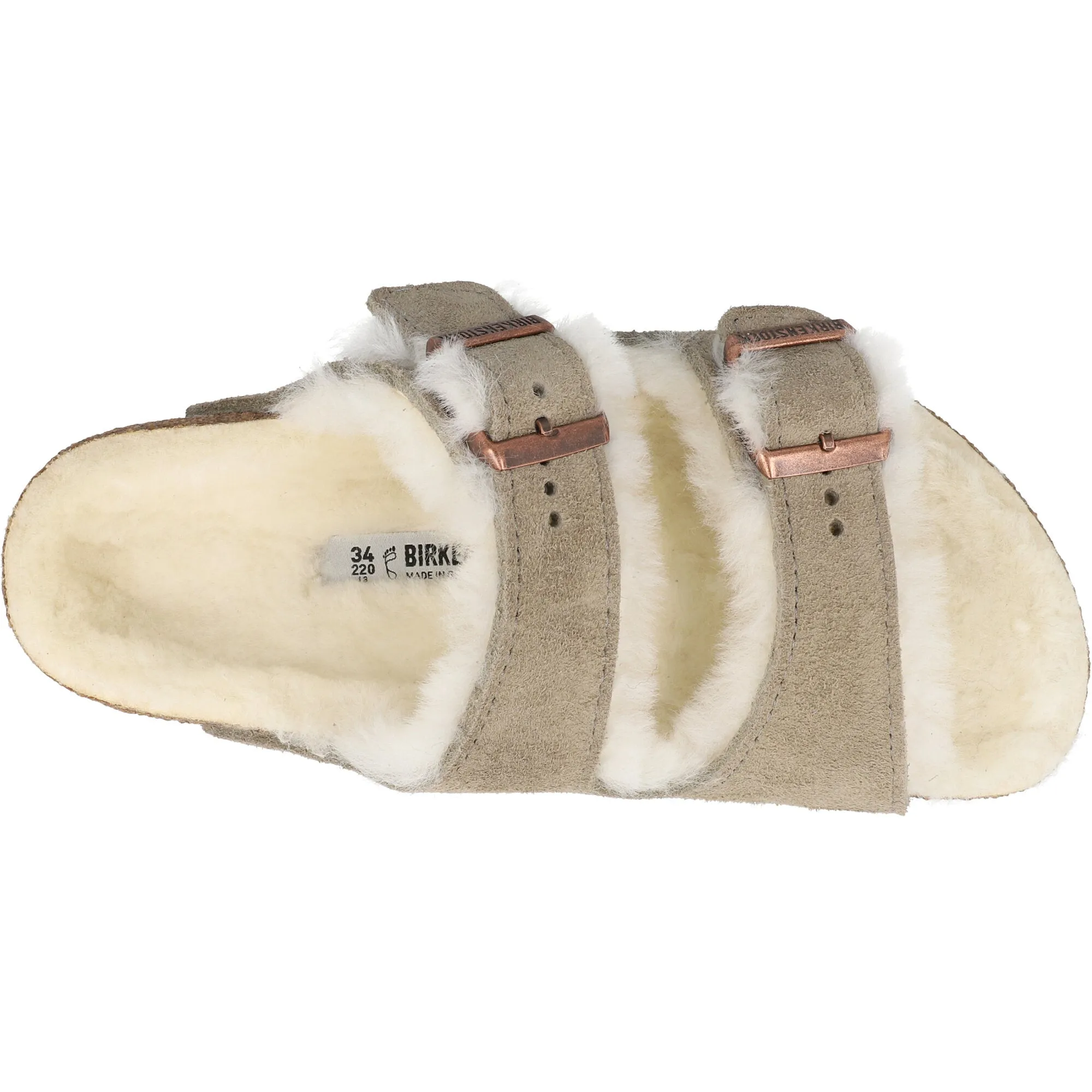 Birkenstock Arizona Shearling Kids Taupe Sandals