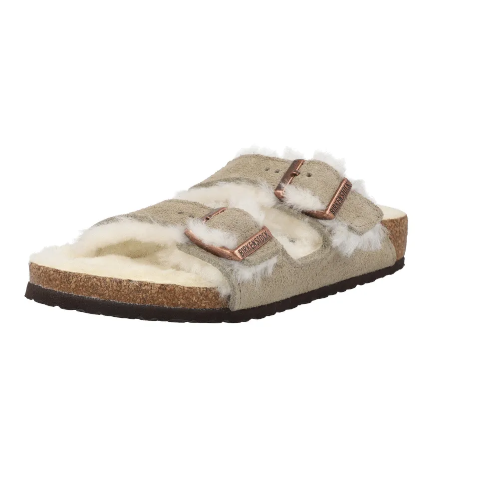Birkenstock Arizona Shearling Kids Taupe Sandals