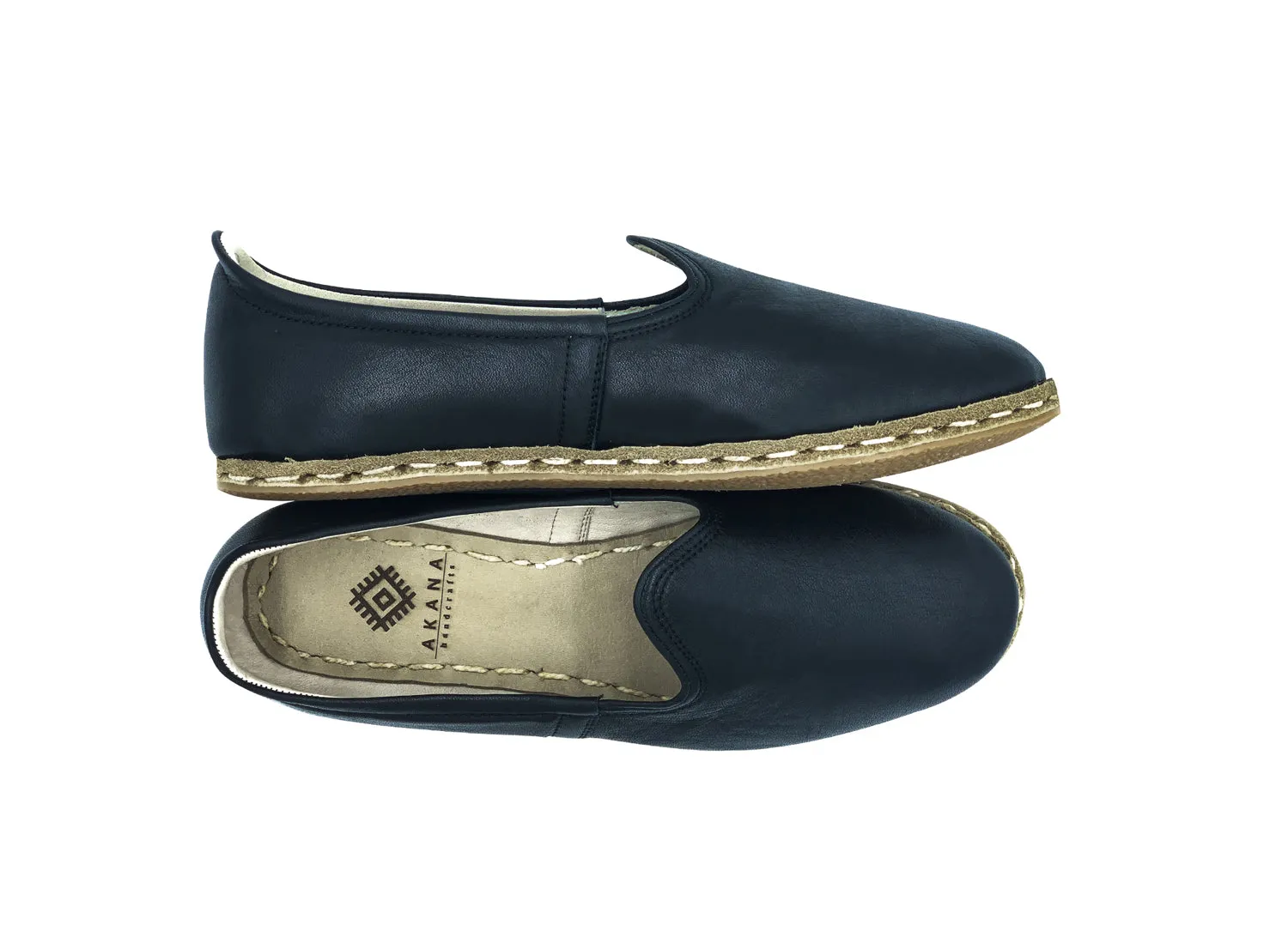 Black Leather Loafers