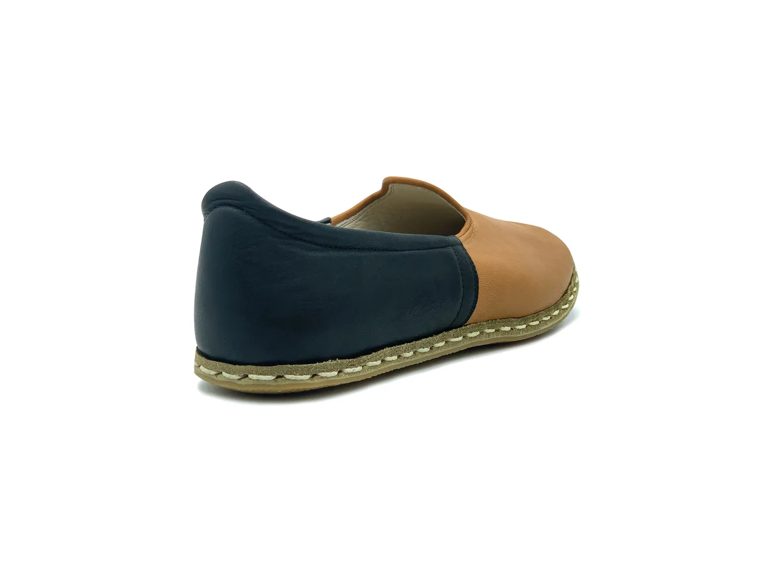 Black/Tan Leather Loafers