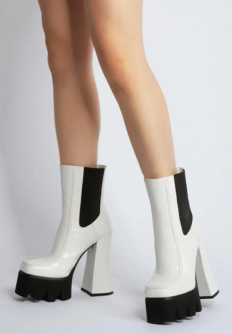 Bounty High Platform Heel Chelsea Boots By Ruw