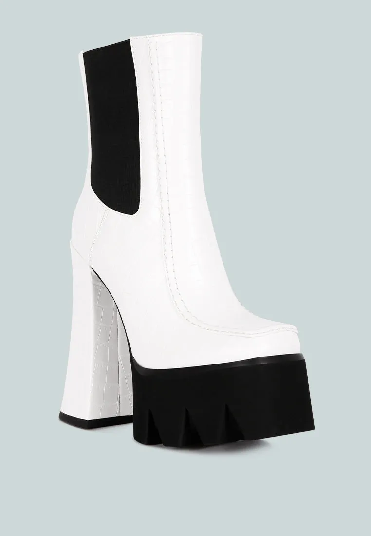 Bounty High Platform Heel Chelsea Boots By Ruw