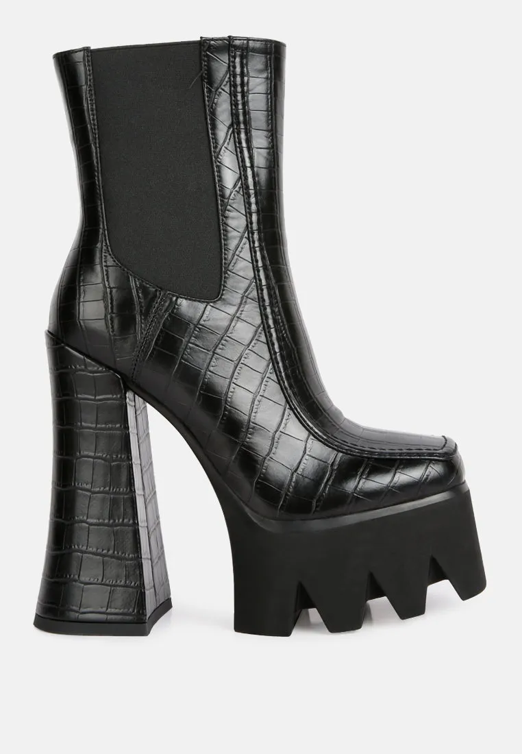 Bounty High Platform Heel Chelsea Boots By Ruw