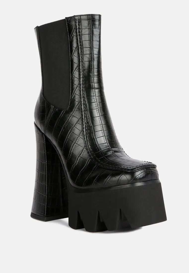 Bounty High Platform Heel Chelsea Boots By Ruw