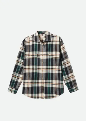 Bowery BF LS Flannel Whitecap/Black