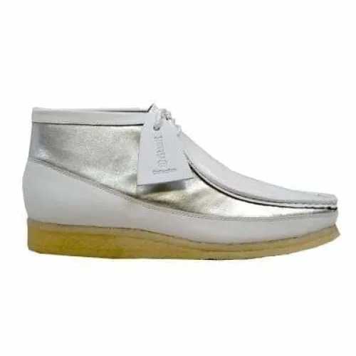 British Walkers Walker 100 Men's White and Silver Leather Ankle Boots
