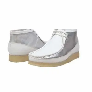 British Walkers Walker 100 Men's White and Silver Leather Ankle Boots