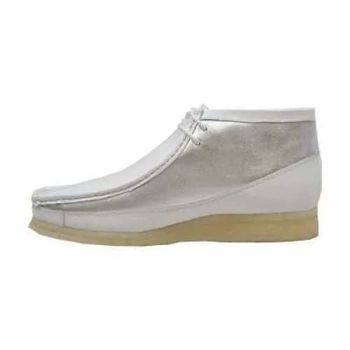 British Walkers Walker 100 Men's White and Silver Leather Ankle Boots