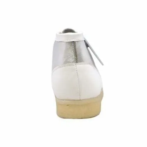 British Walkers Walker 100 Men's White and Silver Leather Ankle Boots