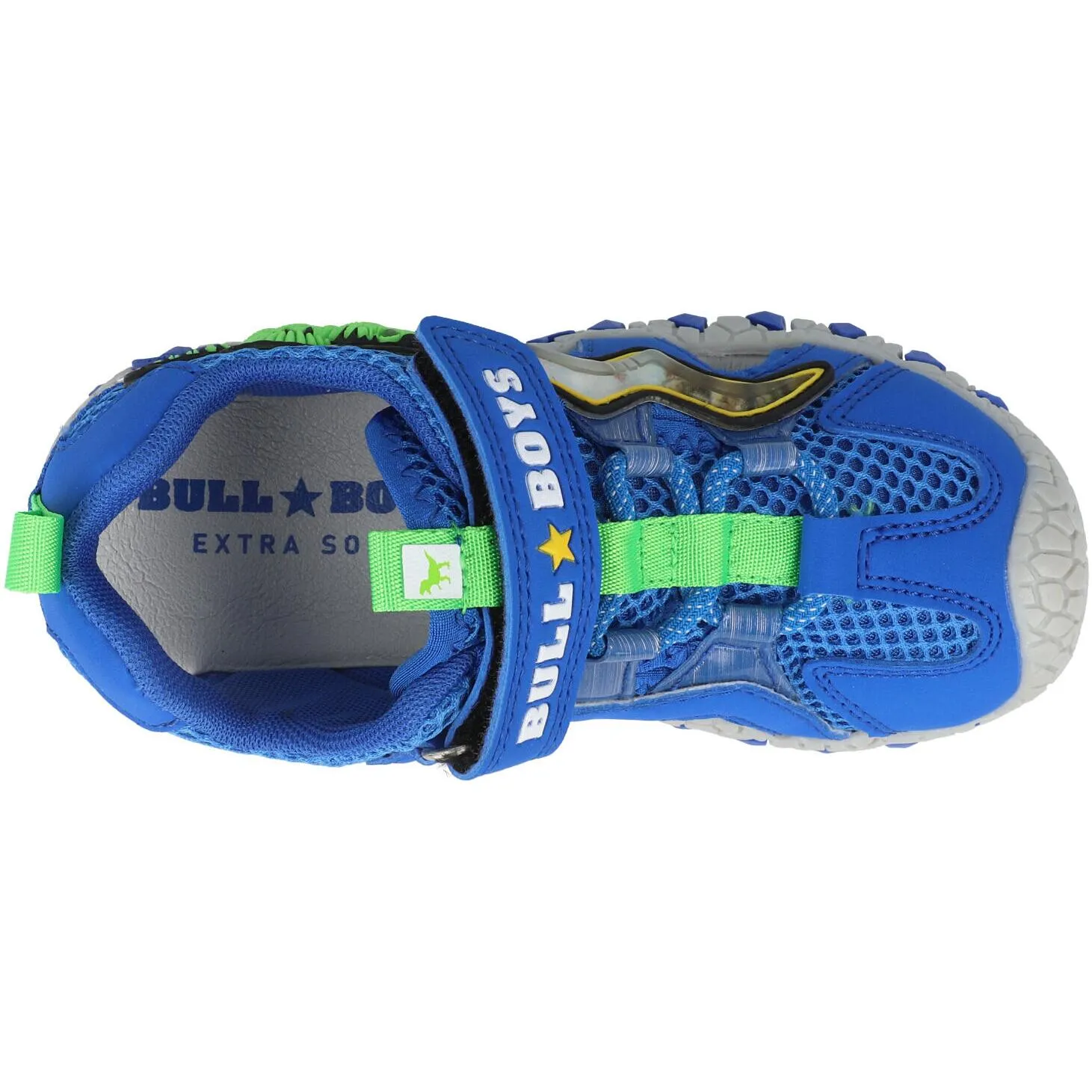 Bull Boys Spinosaurus Lights Royal Blue Dinosaur Sandals