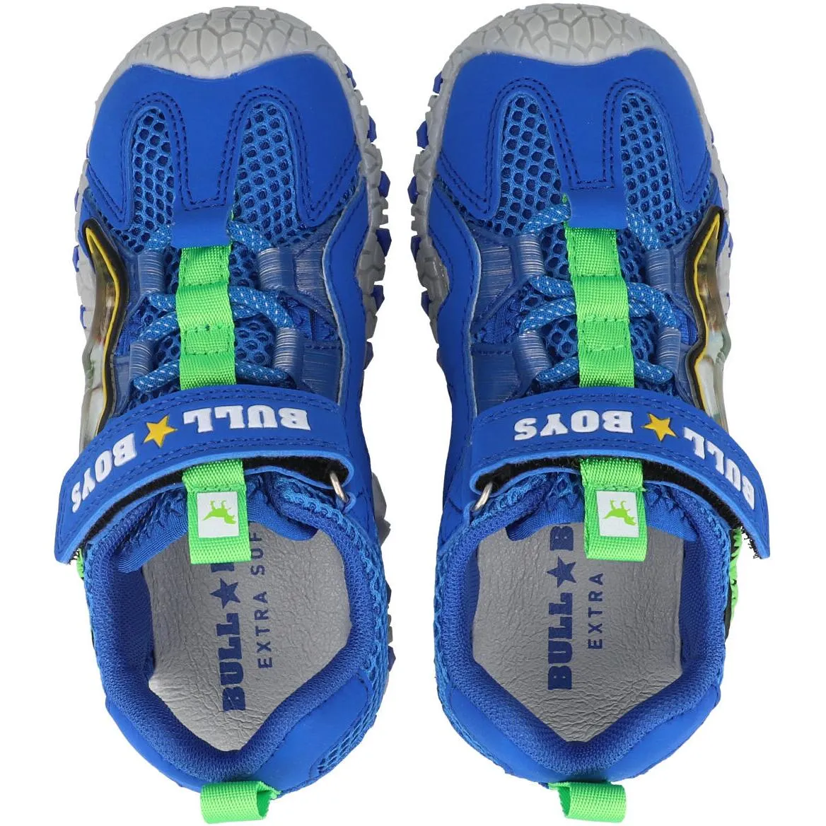 Bull Boys Spinosaurus Lights Royal Blue Dinosaur Sandals