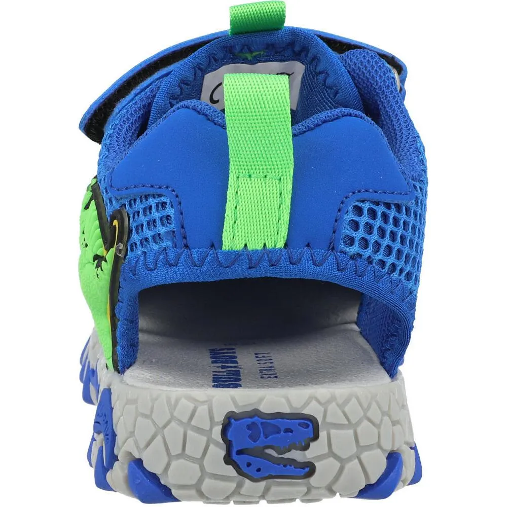 Bull Boys Spinosaurus Lights Royal Blue Dinosaur Sandals