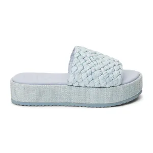 Cairo Platform Sandal / Light Blue