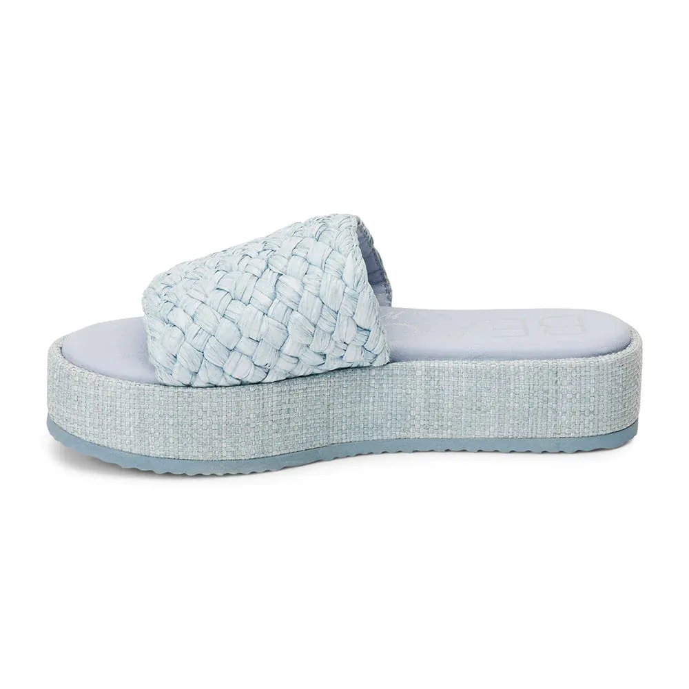 Cairo Platform Sandal / Light Blue