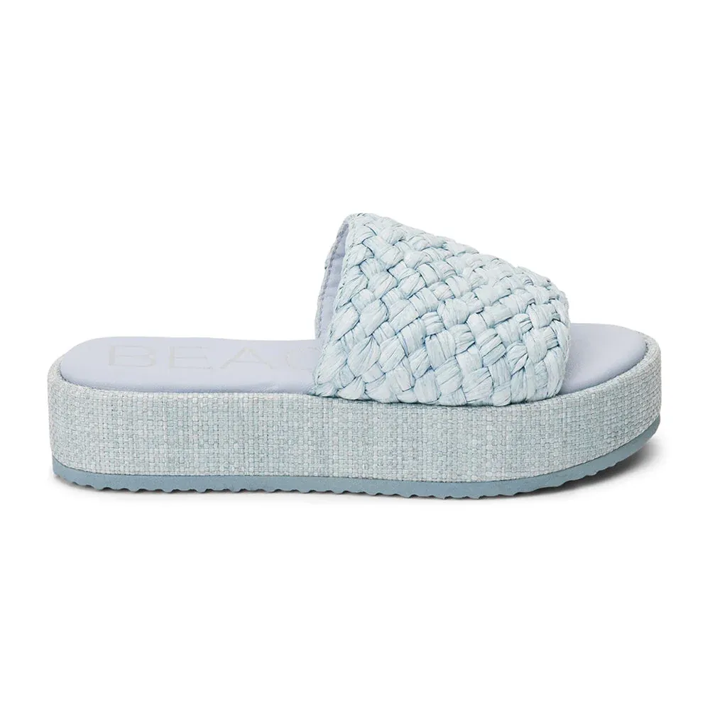 Cairo Platform Sandal / Light Blue