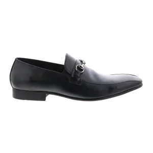 Carrucci Calf Skip Pn Loafer KS308-08B2 Mens Black Loafers Casual Shoes