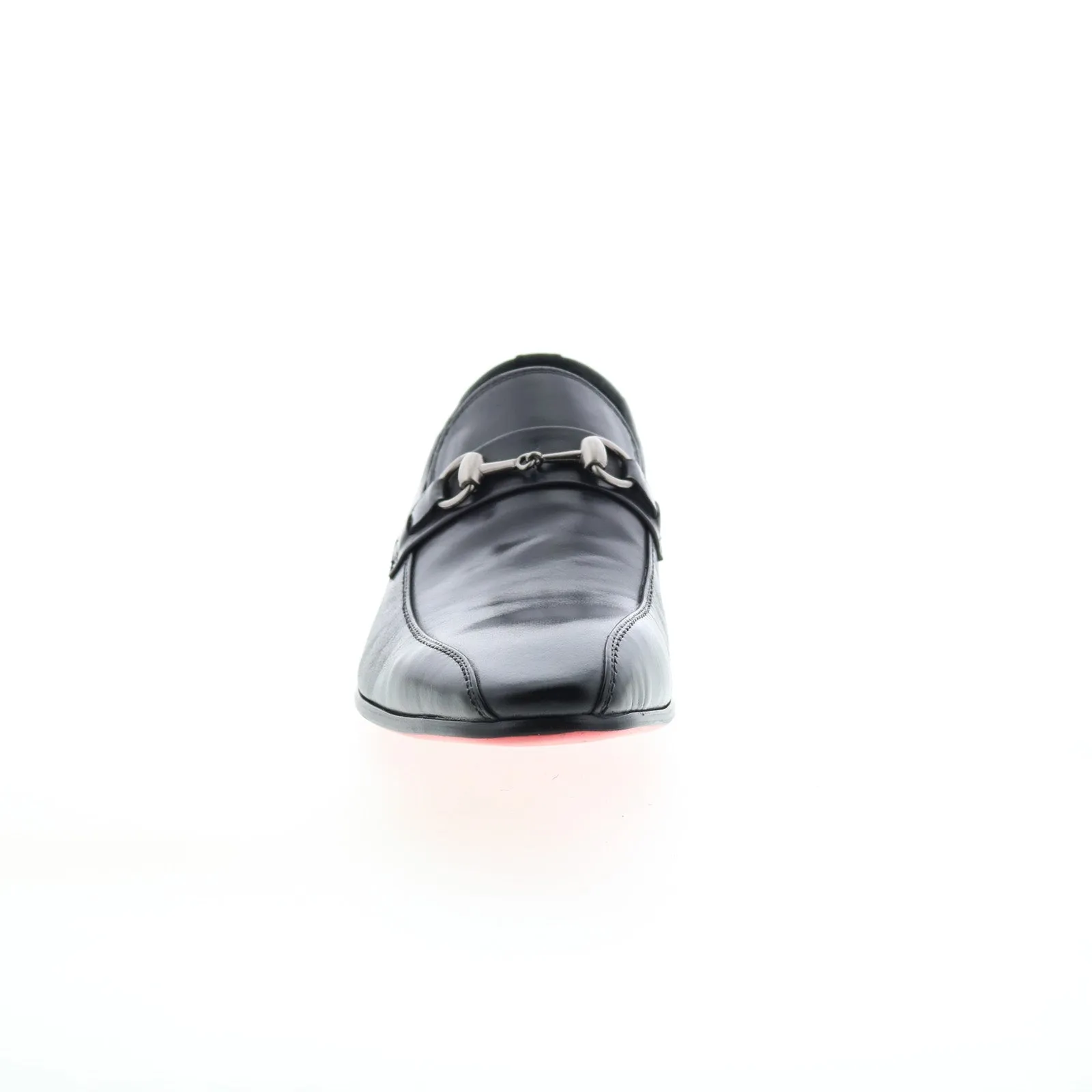 Carrucci Calf Skip Pn Loafer KS308-08B2 Mens Black Loafers Casual Shoes