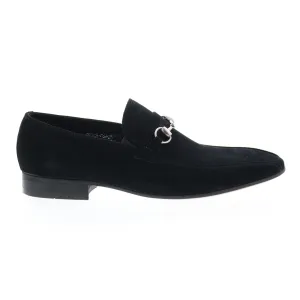 Carrucci Calf Skip Pn Loafer KS308-08B2S Mens Black Loafers Casual Shoes