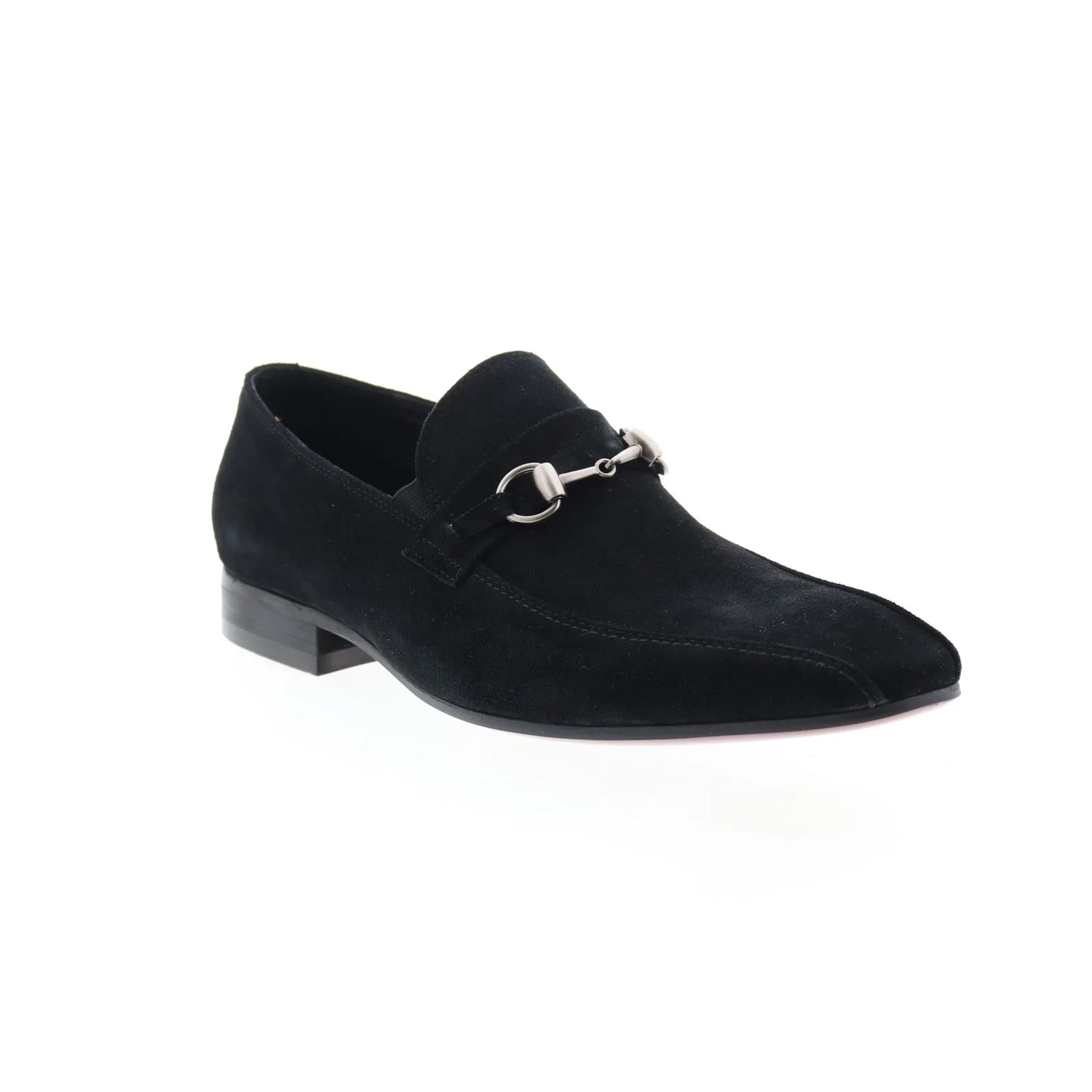 Carrucci Calf Skip Pn Loafer KS308-08B2S Mens Black Loafers Casual Shoes