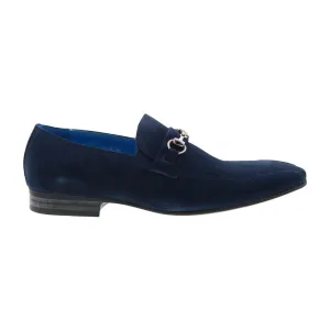 Carrucci Calf Skip Pn Loafer KS308-08B2S Mens Blue Loafers Casual Shoes
