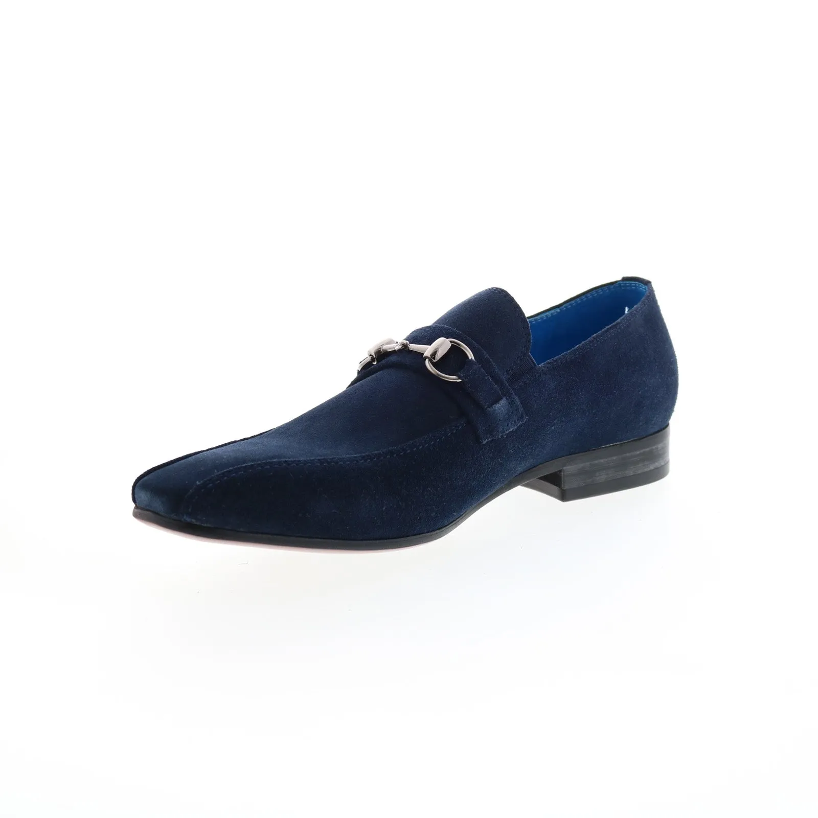 Carrucci Calf Skip Pn Loafer KS308-08B2S Mens Blue Loafers Casual Shoes