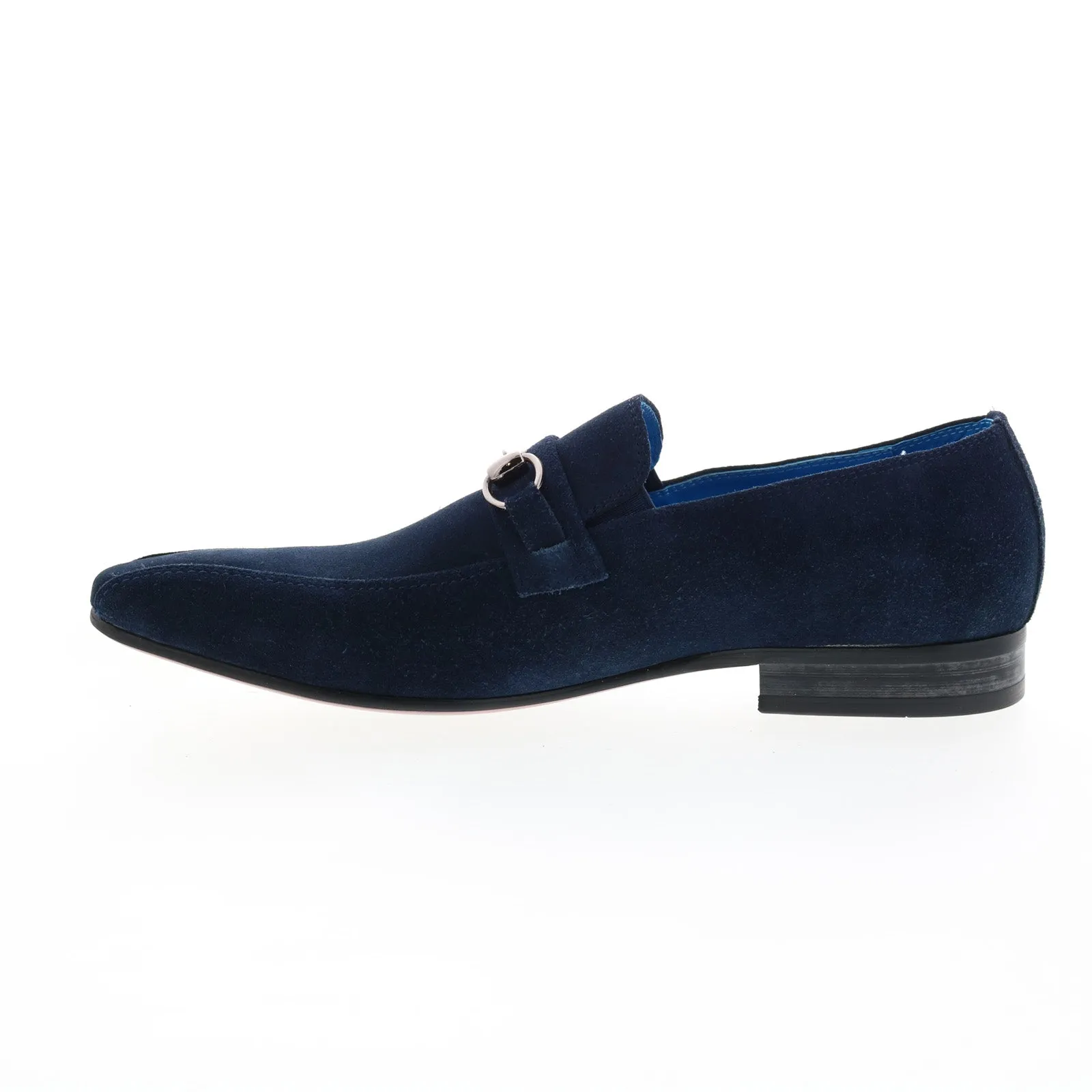 Carrucci Calf Skip Pn Loafer KS308-08B2S Mens Blue Loafers Casual Shoes