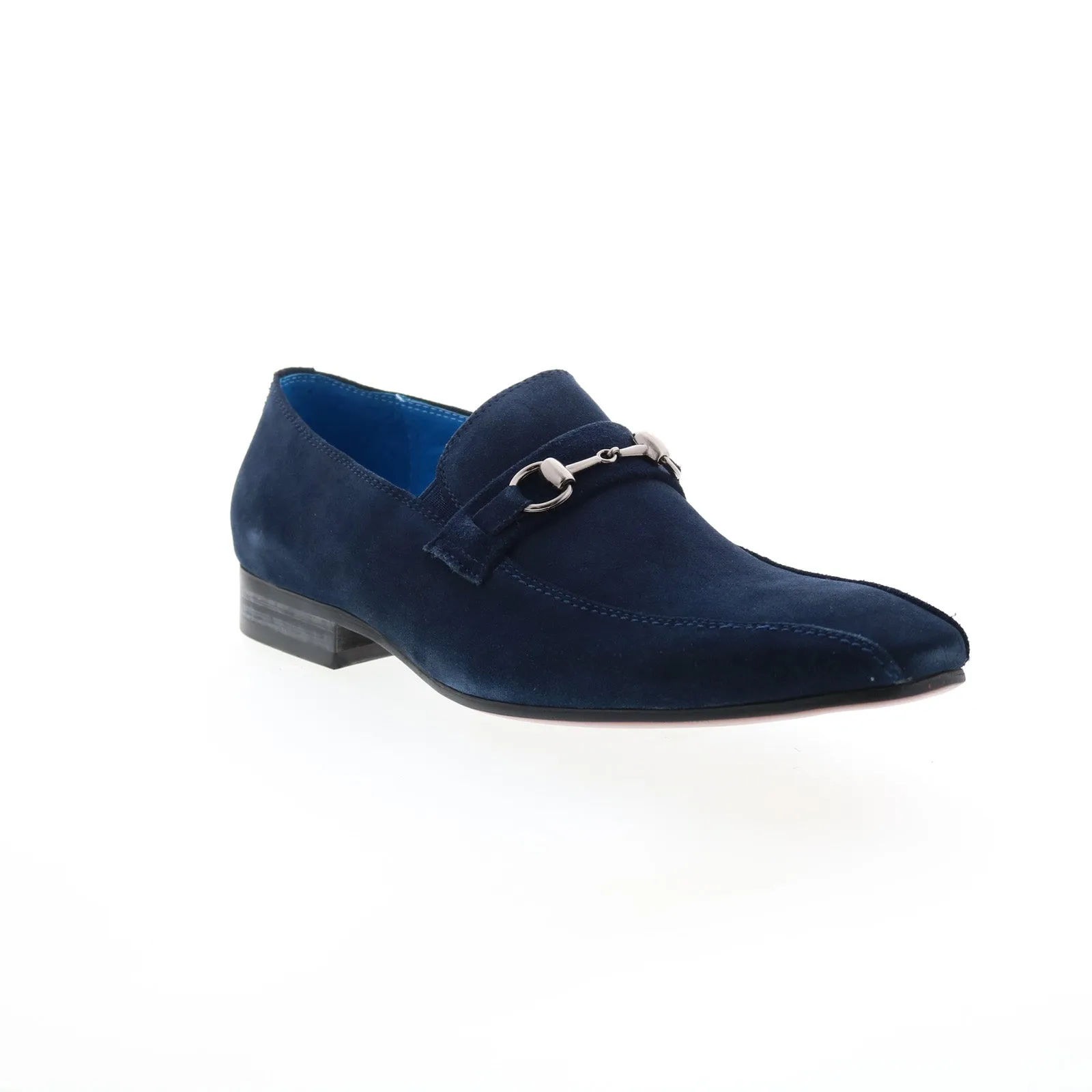 Carrucci Calf Skip Pn Loafer KS308-08B2S Mens Blue Loafers Casual Shoes