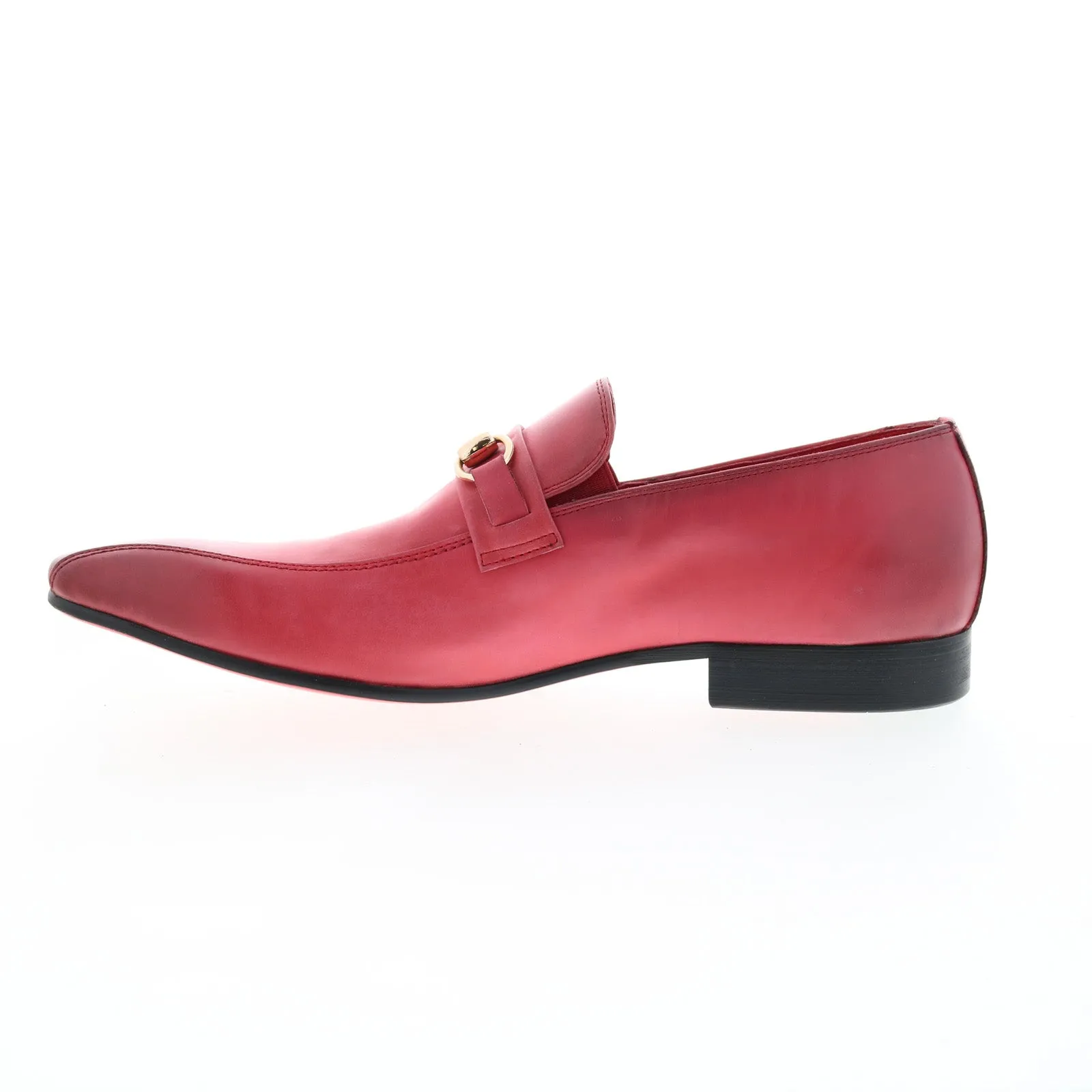 Carrucci Calf Skip Pn Loafer KS308-08B2S Mens Red Loafers Casual Shoes