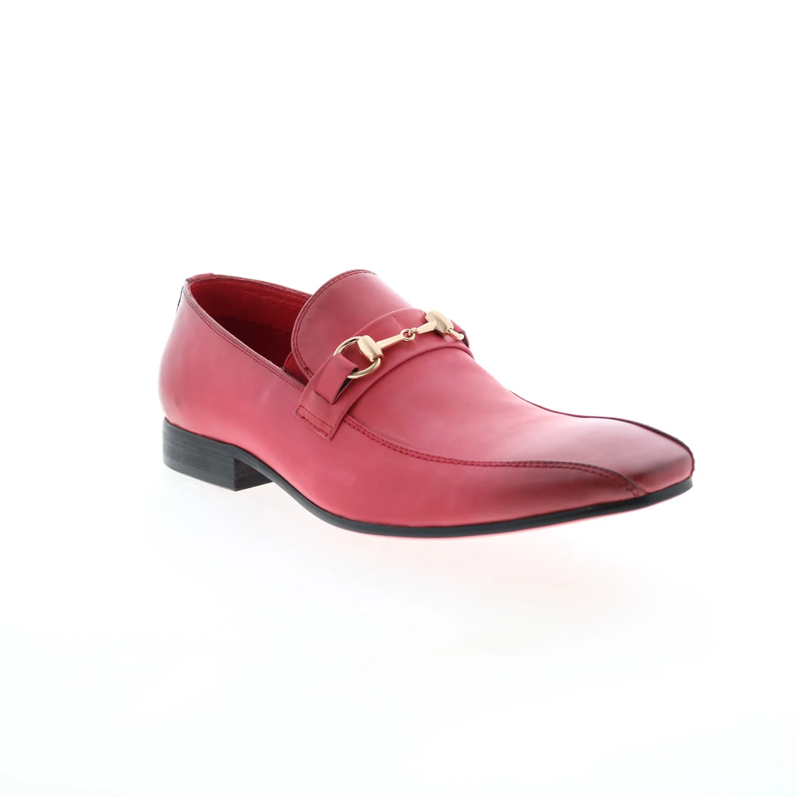 Carrucci Calf Skip Pn Loafer KS308-08B2S Mens Red Loafers Casual Shoes