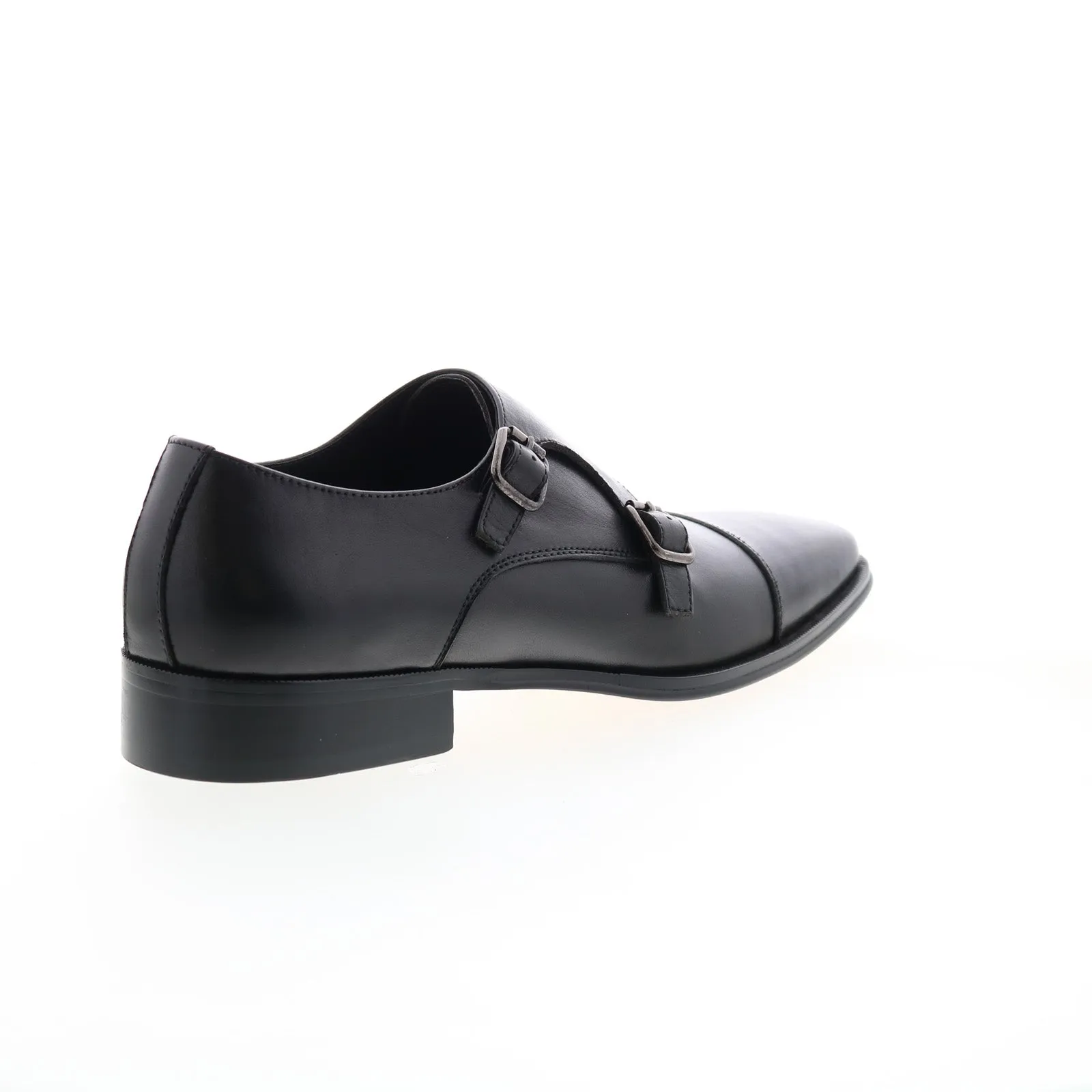 Carrucci Two Tone Monk Strap Loafer KS261-03 Mens Black Oxford Shoes