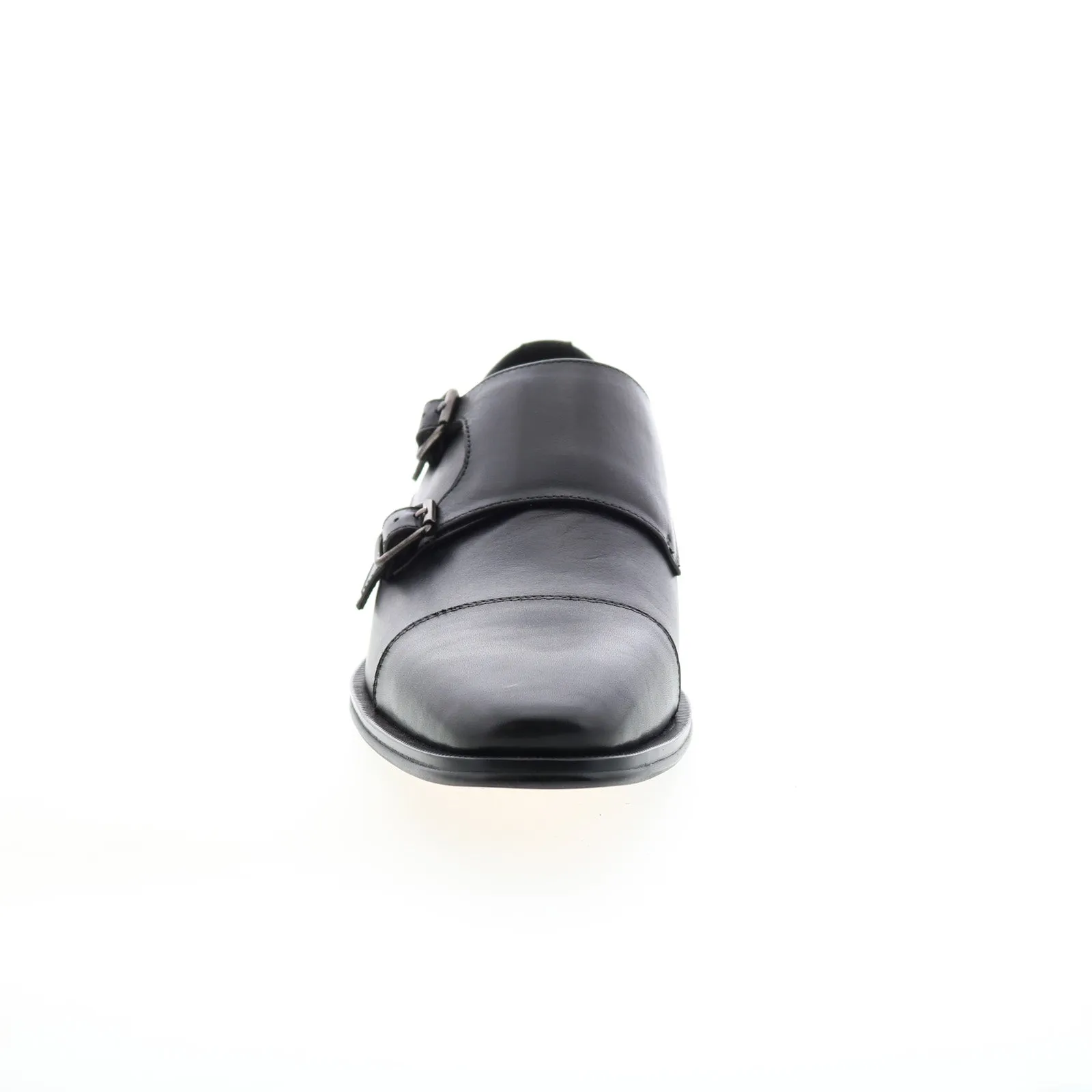 Carrucci Two Tone Monk Strap Loafer KS261-03 Mens Black Oxford Shoes