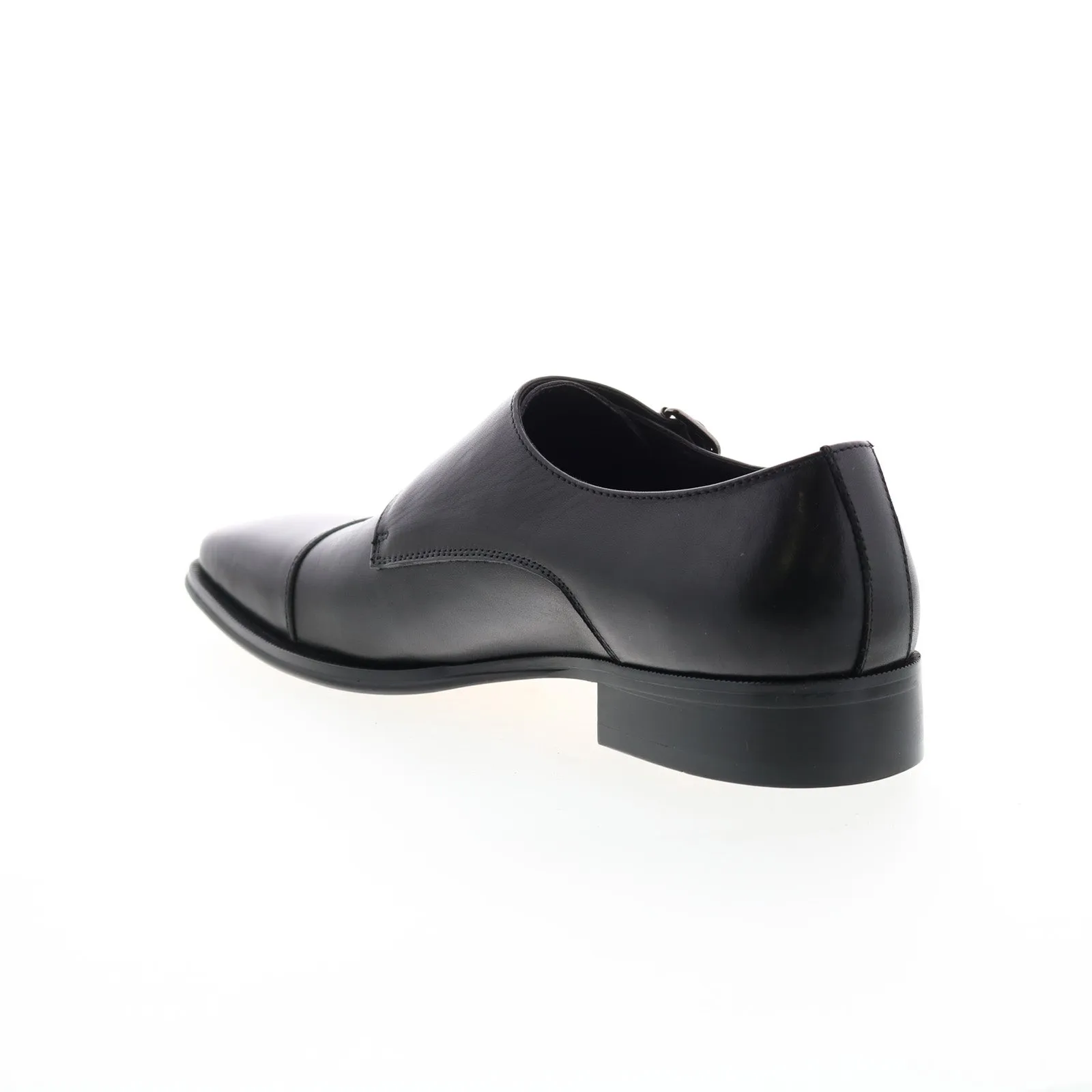 Carrucci Two Tone Monk Strap Loafer KS261-03 Mens Black Oxford Shoes
