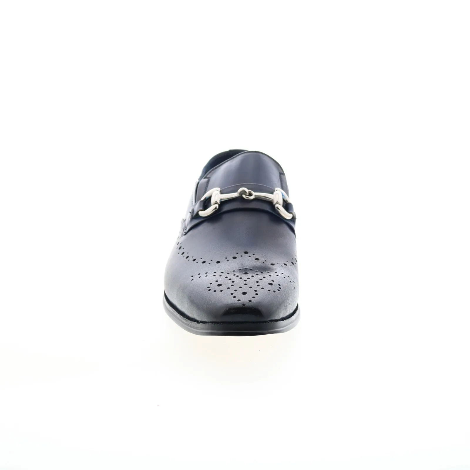 Carrucci Wholecut Two Tone Buckle Loafer KS261-04 Mens Blue Casual Shoes