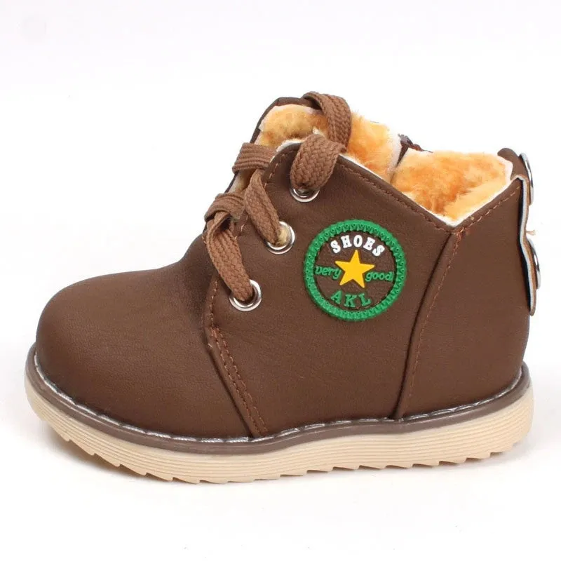 children's winter shoes thick keep warm cotton-padded boots boys girls high non-slip comfortable boots 273