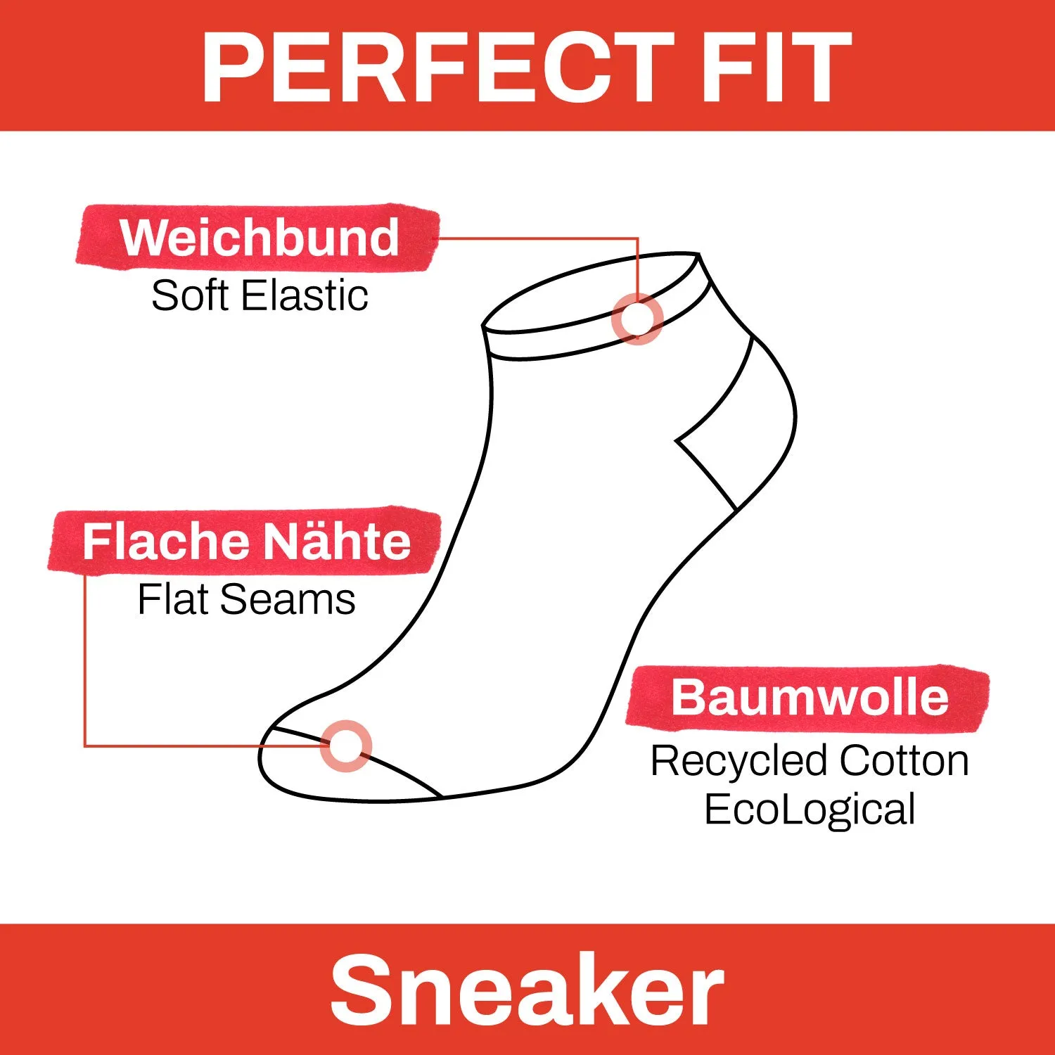 Chili Lifestyle Sneaker Socken SUMMER COLOR 8 Paar Baumwolle Weichbund