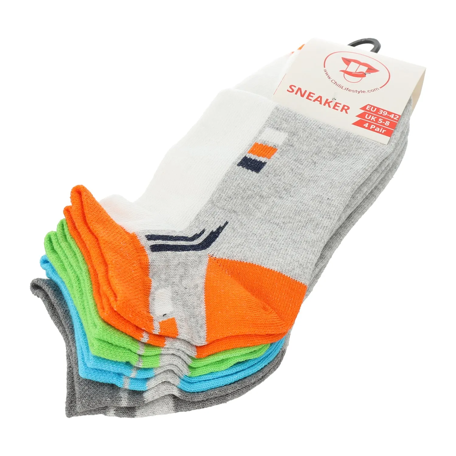 Chili Lifestyle Sneaker Socken SUMMER COLOR 8 Paar Baumwolle Weichbund