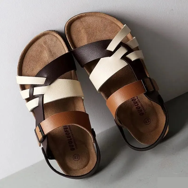CHRISANNE - COMFY STYLE LEATHER SANDALS