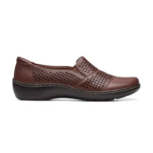 Clarks Women's Cora Drift Dark Tan Leather
