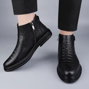Cowhide Boots Warm Winter Boots