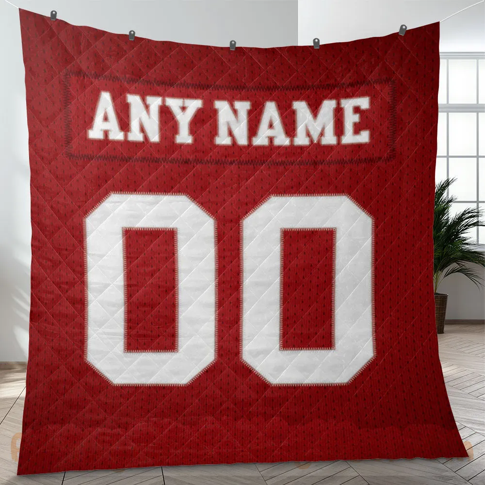 Custom Premium Quilt Blanket San Francisco Jersey American Football Personalized Quilt Gifts for Her & Him