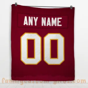 Custom Premium Quilt Blanket Washington Jersey American Football Personalized Quilt Gifts for Her & Him