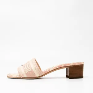 Dior Pink Dway Heeled Slides 37.5